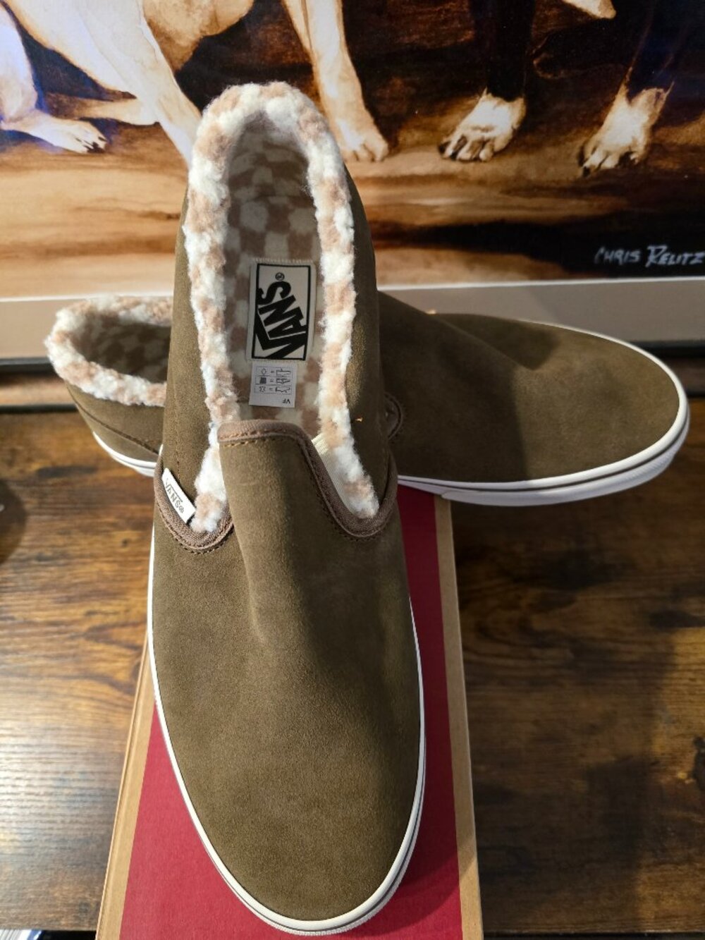 Vans Classic Slip-On VN000BVZ0E01 Men Shoes SHERPA Size 10.5 NEW RARE